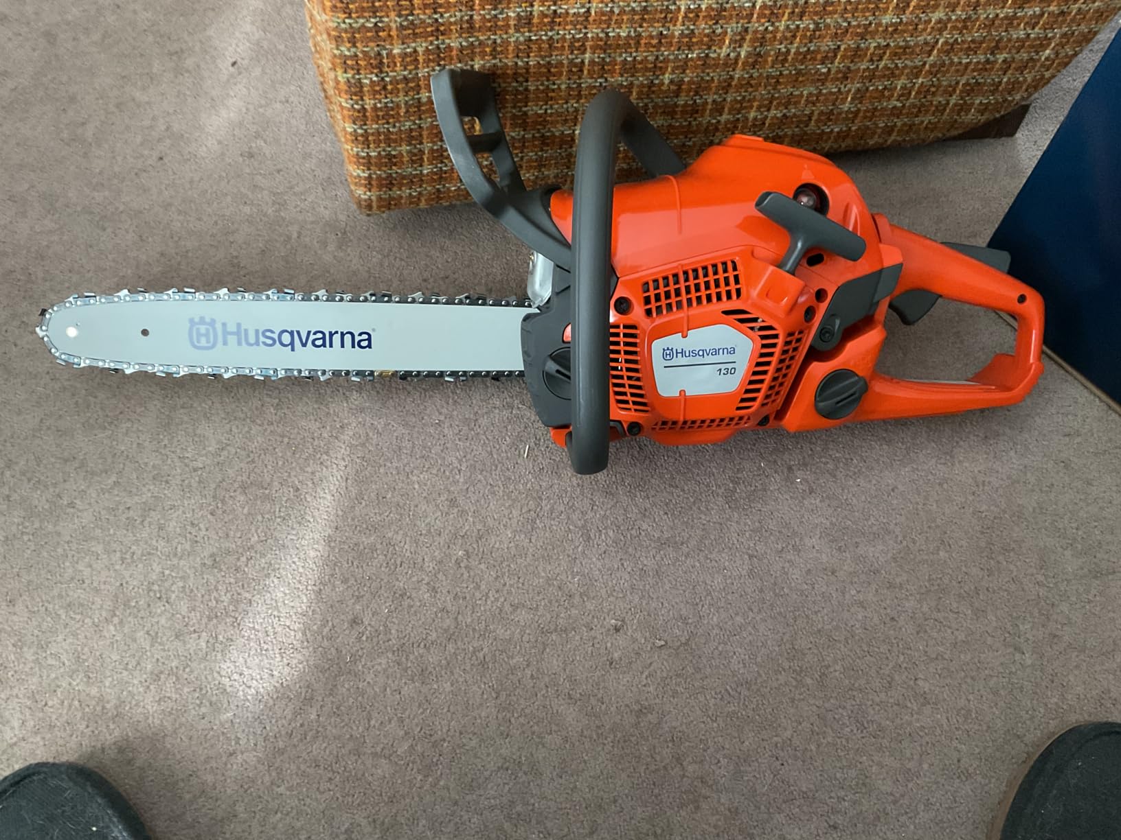 Husqvarna 130 Gas Powered Chainsaw, 38-cc 2-HP, 2-Cycle X-Torq Engine, 16 Inch Chainsaw with Automatic Oiler, For Wood Cutting and Tree Pruning, Gifts For Men customer photo 1