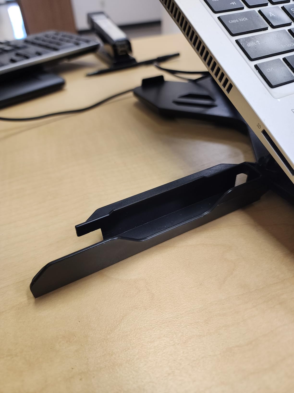 Ergonomic Adjustable Laptop Stand for Desk with Phone Holder & 360° Rotation - Foldable Portable Stand for 10-17