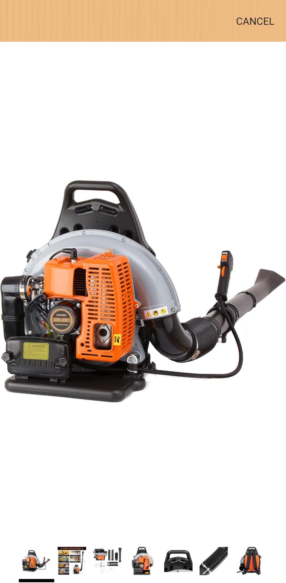Backpack Gas Powered Leaf Blower, Commercial 2.7kW 850CFM 63CC 4.3HP 2-Stroke Powerful Lightweight Gasoline Grass Lawn Blower customer photo 1