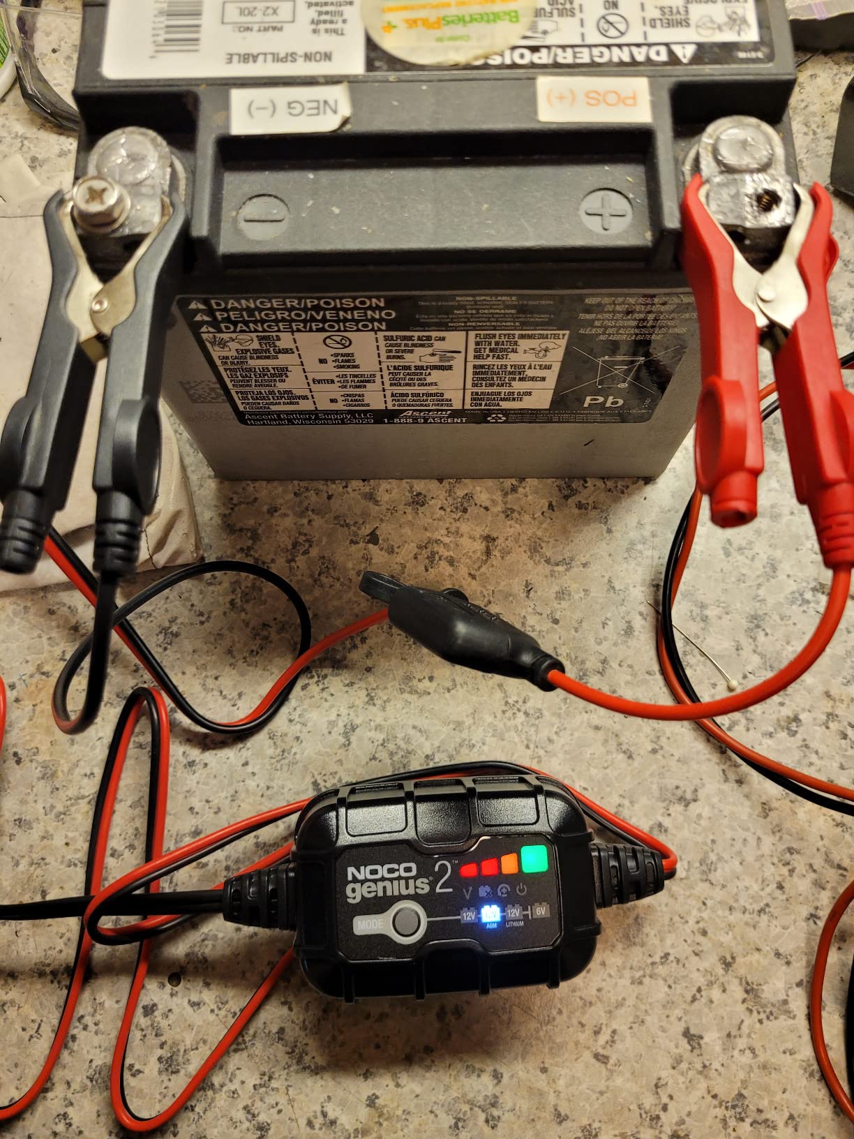 NOCO GENIUS2: 2A 6V/12V Smart Battery Charger - Automatic Maintainer, Trickle Charger & Desulfator with Overcharge Protection & Temperature Compensation - for Lead-Acid & Lithium Batteries customer photo 1