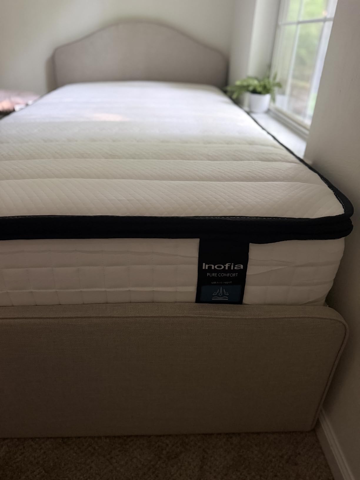 Inofia Twin XL Mattress, 12 Inch Hybrid Innerspring Cool Bed | Breathable Soft Knitted Fabric Cover, Multi Memory Foam Layers, Balanced Support for Spine Alignment, Twin XL, 80x39x12