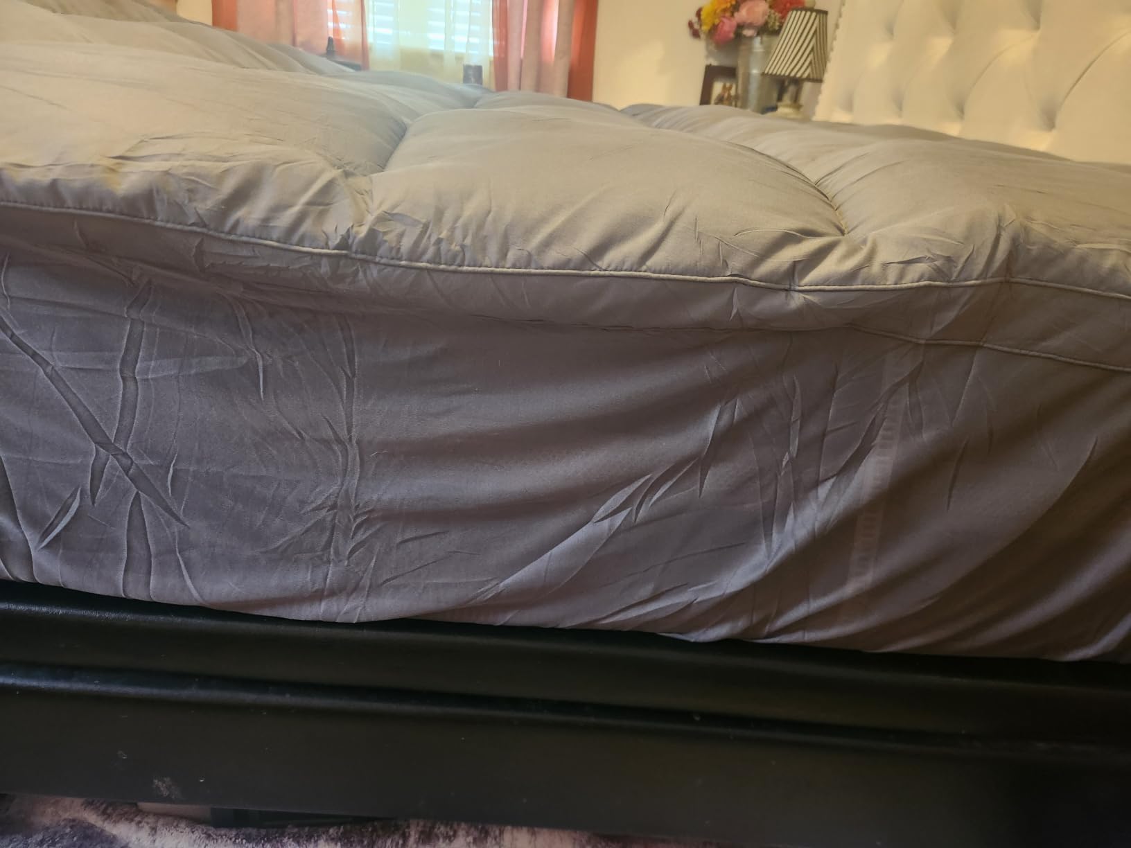 COONP Queen Mattress Topper, Cotton Extra Thick Pillow Top Mattress Pad - 100% Cotton Top Bed Topper Protector, Cooling Mattress Cover for Back Pain, Soft Breathable for Hot Sleeper customer photo 2