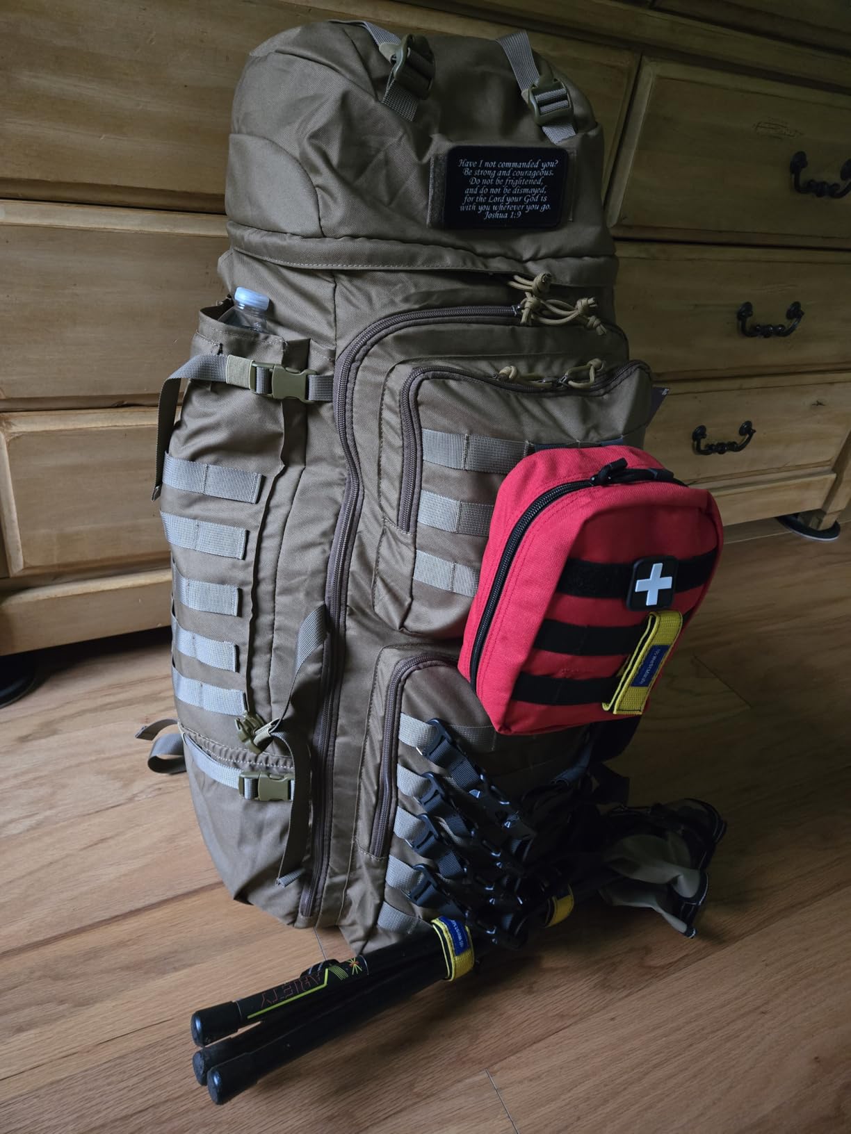Mardingtop 75L Molle Hiking Internal Frame Backpacks with Rain Cover for Camping, Backpacking, Travelling (Ranger Green) customer photo 2