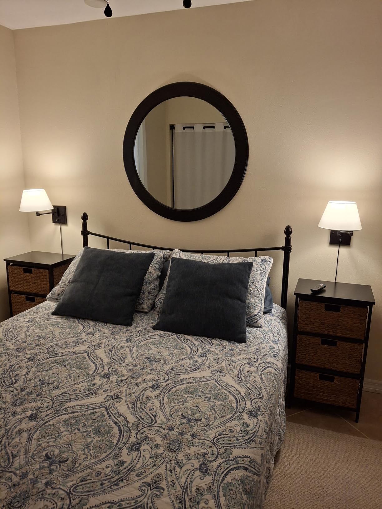 Pauwer Plug in Wall Sconce Set of 2, Swing Arm Wall Lamp (Beige Shade) customer photo 1