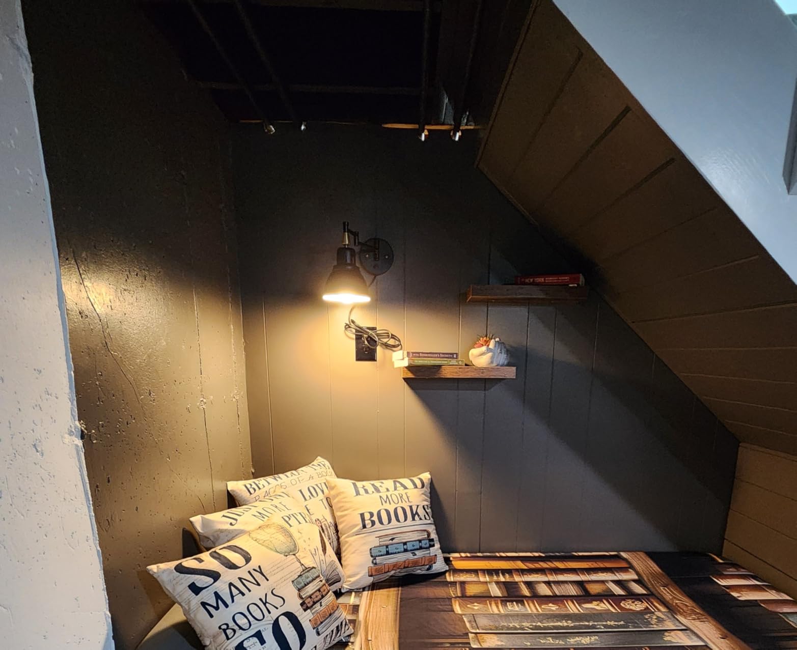 TRLIFE Dimmable Swing Arm Wall Lights with Plug in Cord Wall Mounted Light Industrial Wall Sconce, E26 Base, UL Listed(1 Pack) customer photo 1