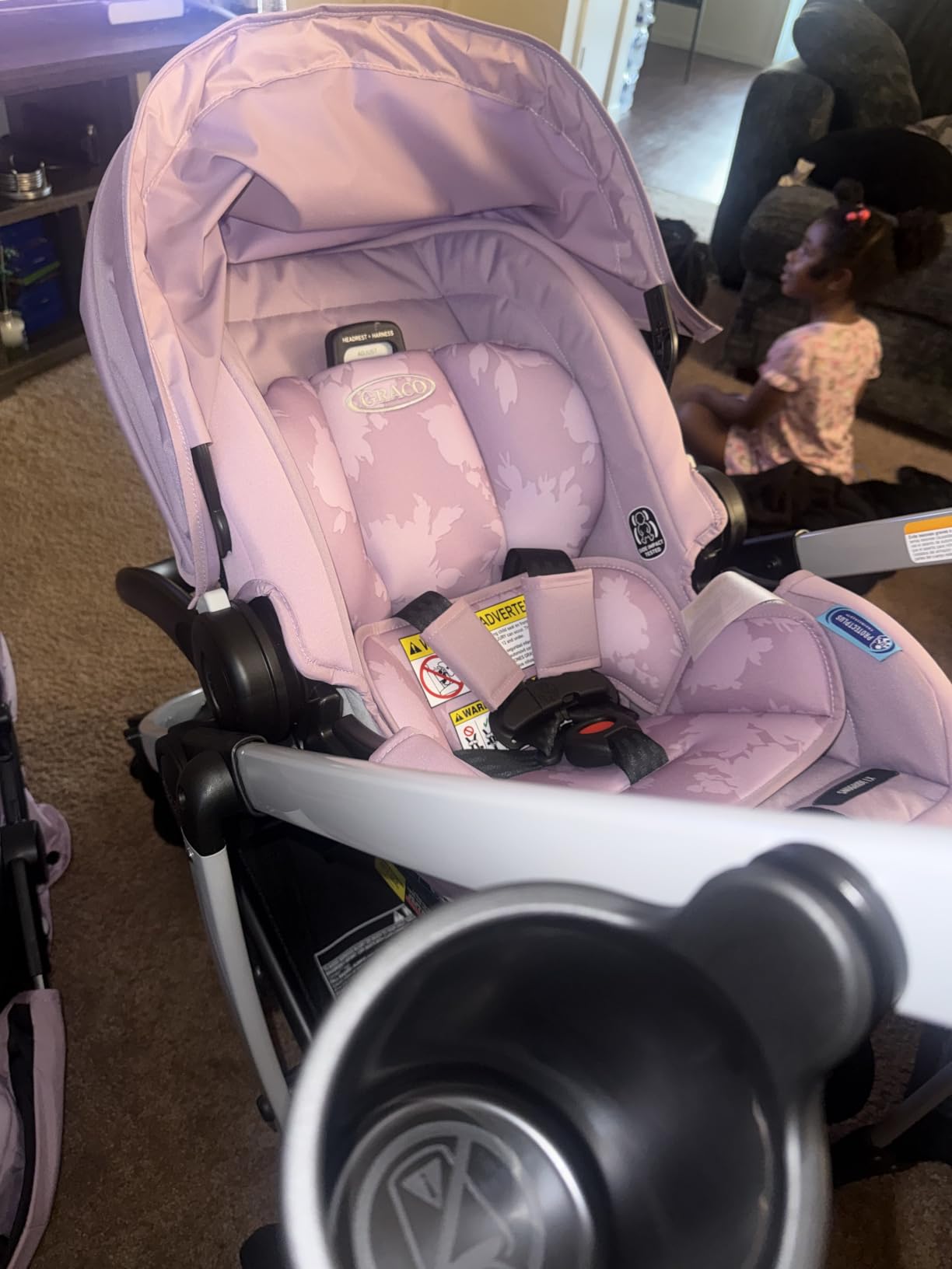 Graco Modes Pramette Travel System, Car Seat and Stroller Combo, Includes SnugRide LX Infant Car Seat and Baby Stroller, 3 Modes: Car Seat Carrier, Pramette, Toddler Stroller, Ellington customer photo 2