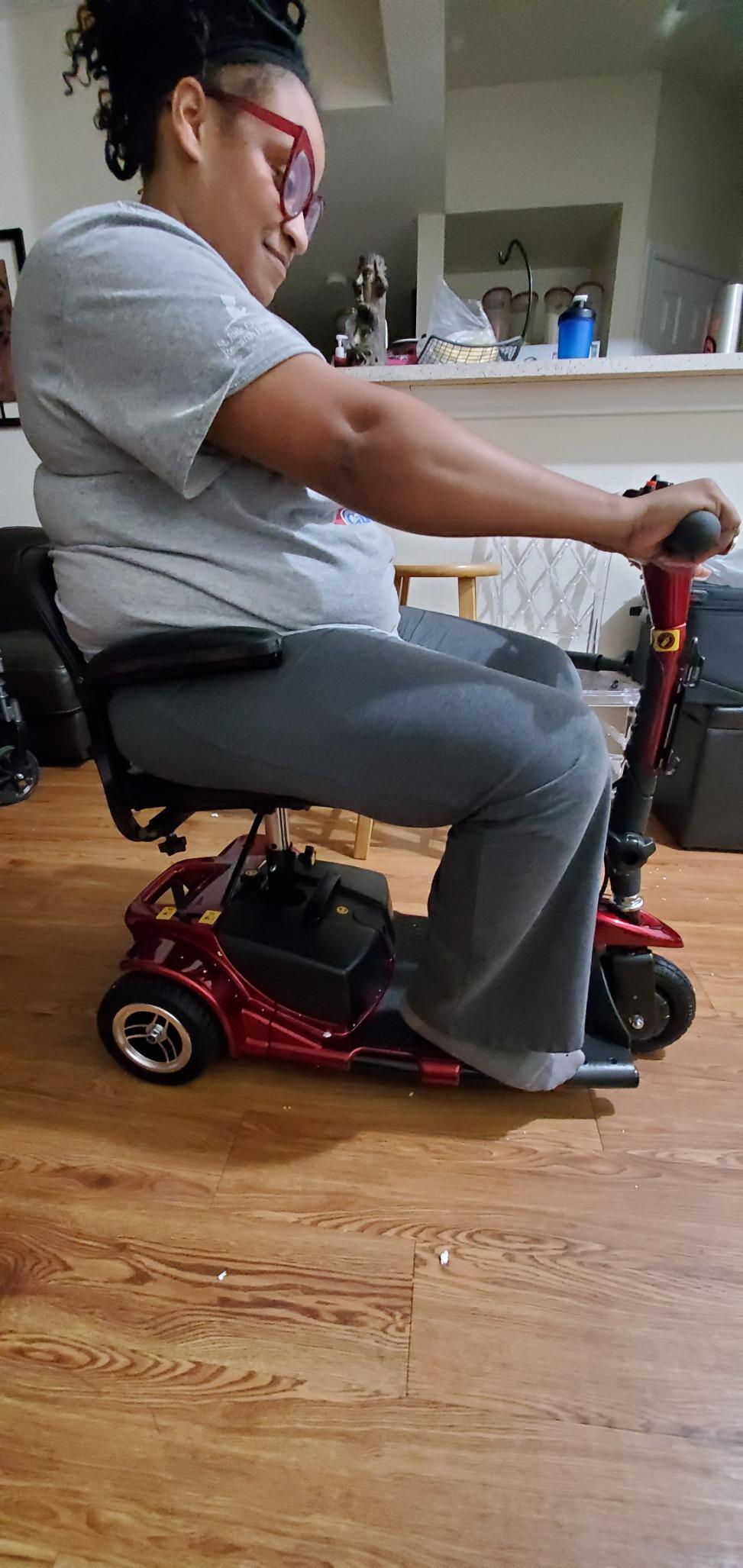 Vive 3 Wheel Mobility Scooter - Electric Powered Mobile Wheelchair Device | For Adults - Folding, Collapsible and Compact for Travel - Long Range Power Extended Battery with Charger and Basket Included customer photo 2