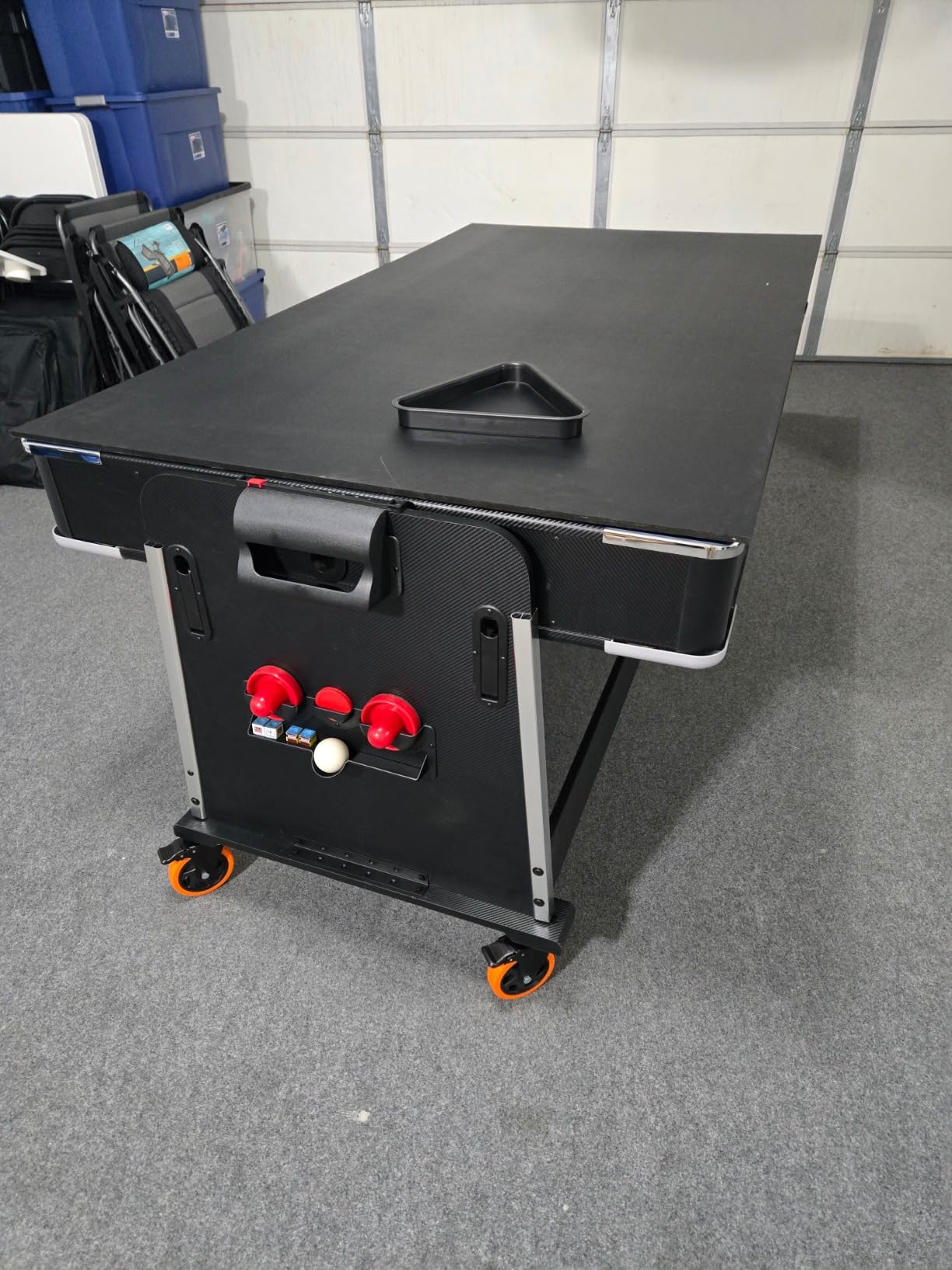RACK Triad 7-Foot 3-in-1 Multi-Game Swivel Table - Billiards/Pool, Table Tennis & Air Hockey customer photo 1