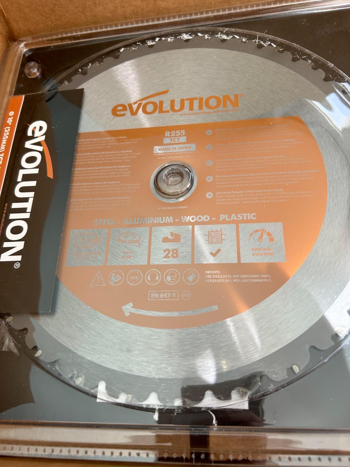 Evolution Power Tools R255SMS-DB+ 10-Inch Dual Bevel Sliding Miter Saw Multi-Material, Multipurpose Cutting Cuts Metal, Plastic, Wood 45-45 Double Bevel & 50-50 Miter TCT Blade Included customer photo 2
