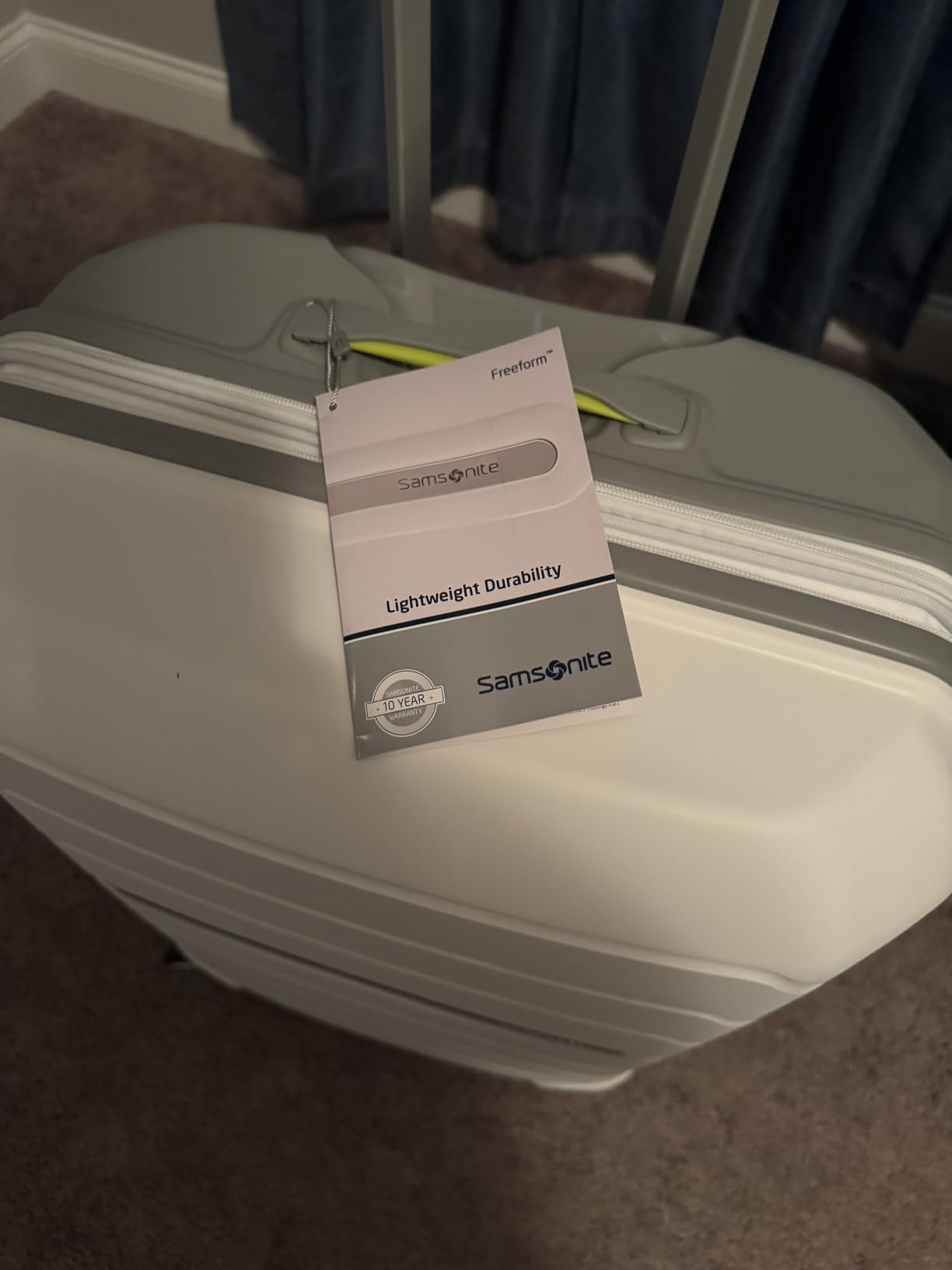 Samsonite Freeform Hardside Expandable with Double Spinner Wheels, Mint Green, Checked-Large 28-Inch customer photo 1