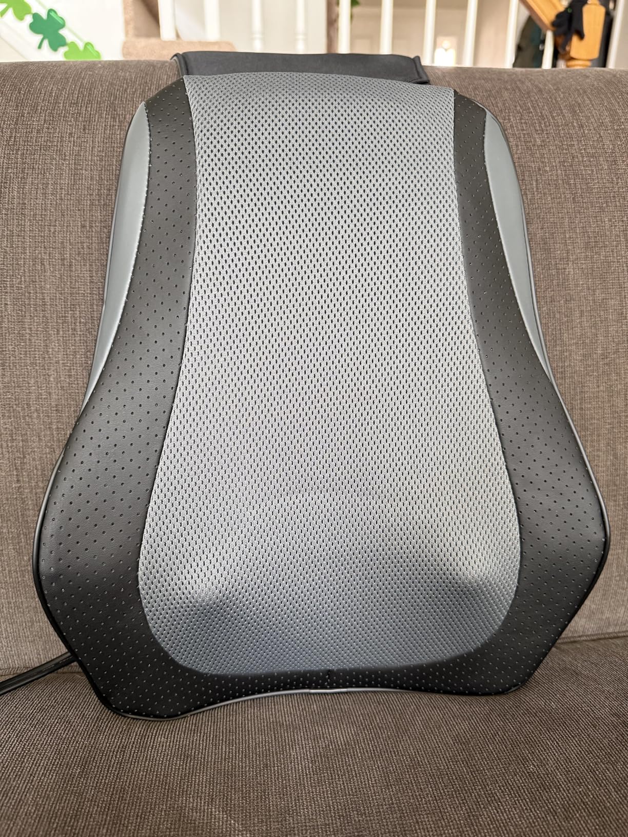 Snailax Back Massager with Heat, Shiatsu Massage Seat Cushion, 8 Flexible Nodes Massage for Full Back Massage Chair Pad, Chair Massager for Office, Home Use customer photo 2