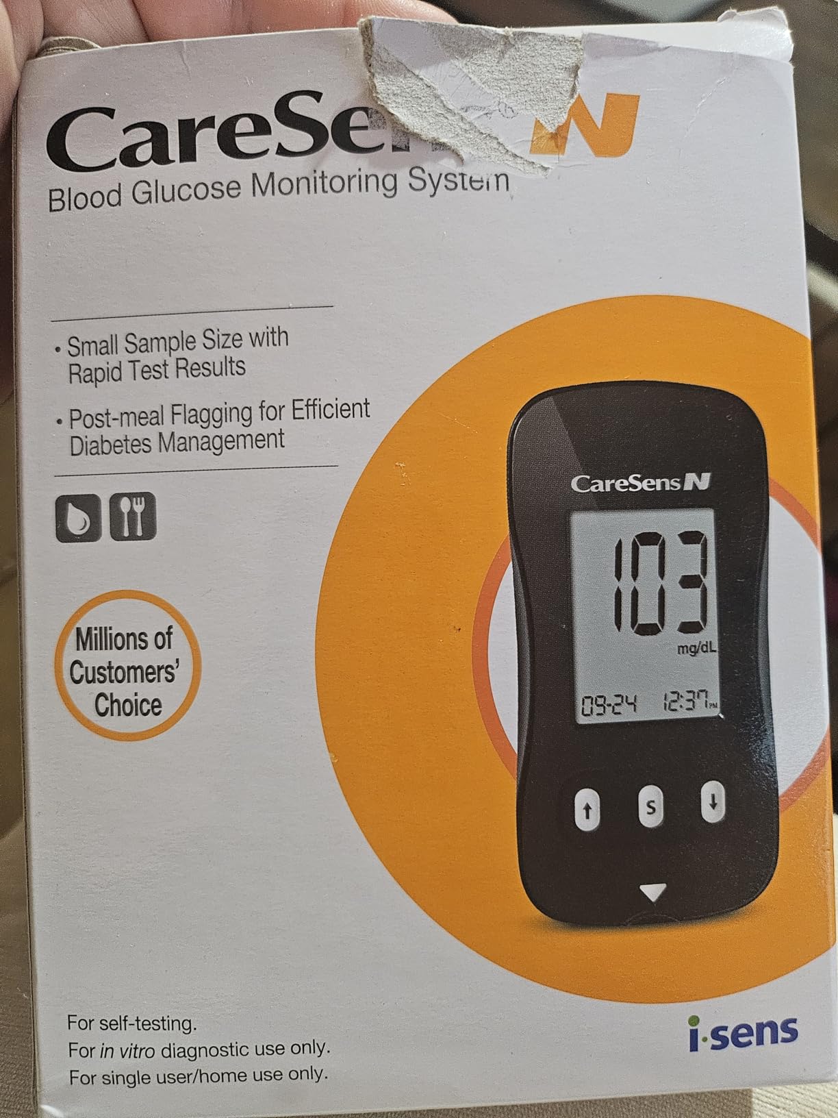 CareSens N Blood Glucose Monitor Kit with 100 Blood Sugar Test Strips, 100 Lancets, 1 Blood Glucose Meter, 1 Lancing Device, 1 Control Solution, Travel Case customer photo 1