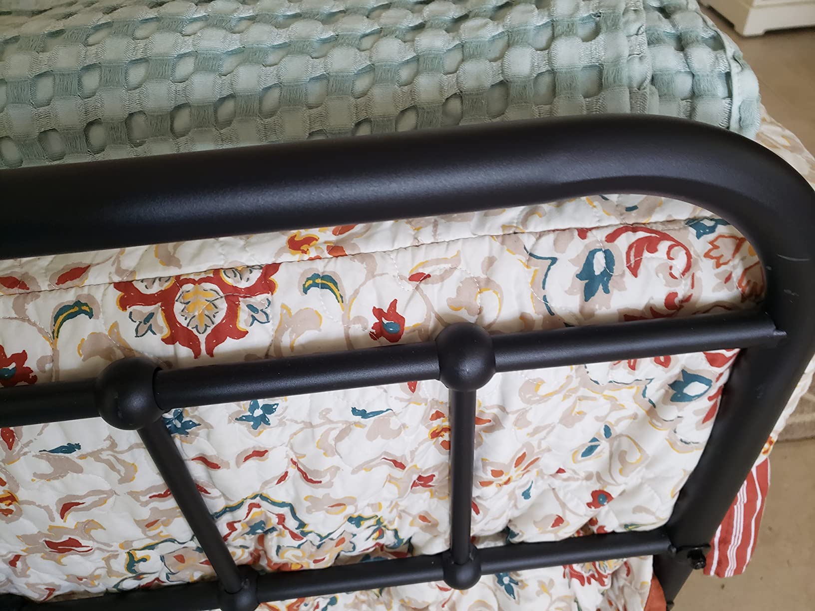 Metal Daybed Frame Twin Size with Steel Slats Platform Furniture, Black customer photo 1
