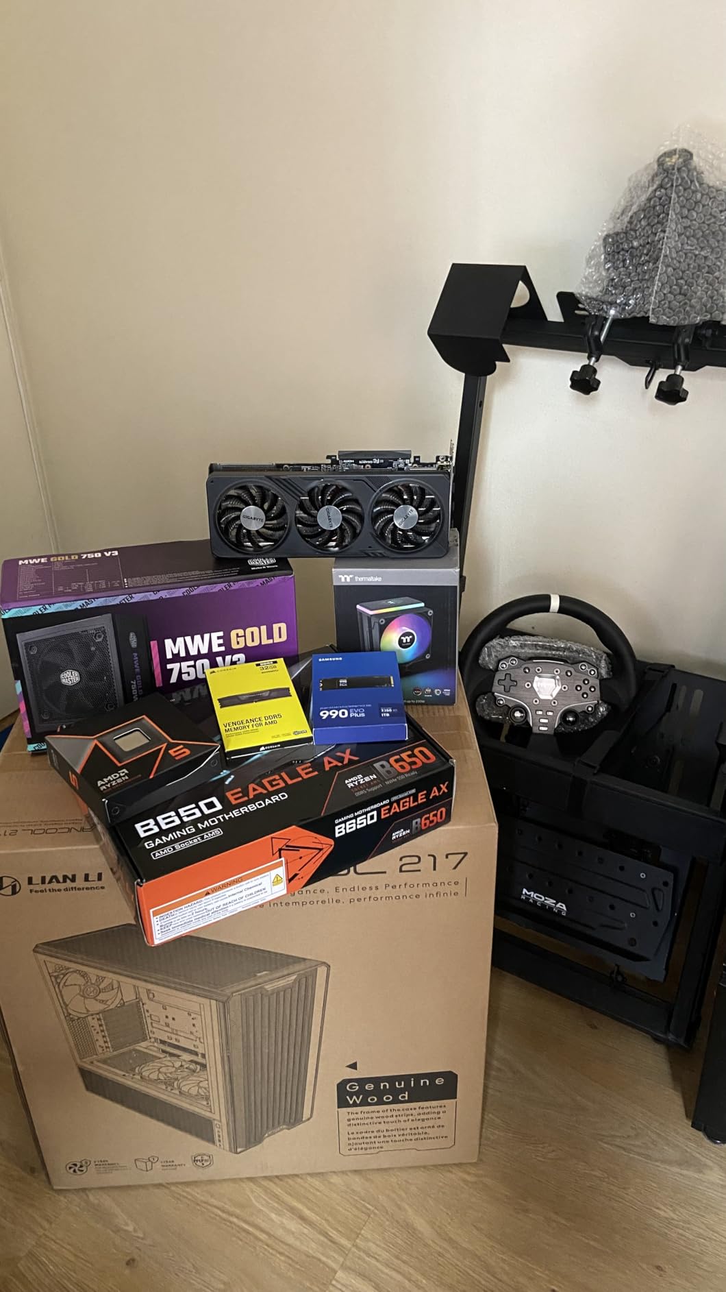 GIGABYTE B650 Eagle AX AM5 LGA 1718 ATX Motherboard, DDR5, Triple M.2 Slots (1x PCIe 5.0, 2X PCIe 4.0), USB 3.2 Gen2x2 Type-C, WiFi 6E, Realtek GbE LAN customer photo 1