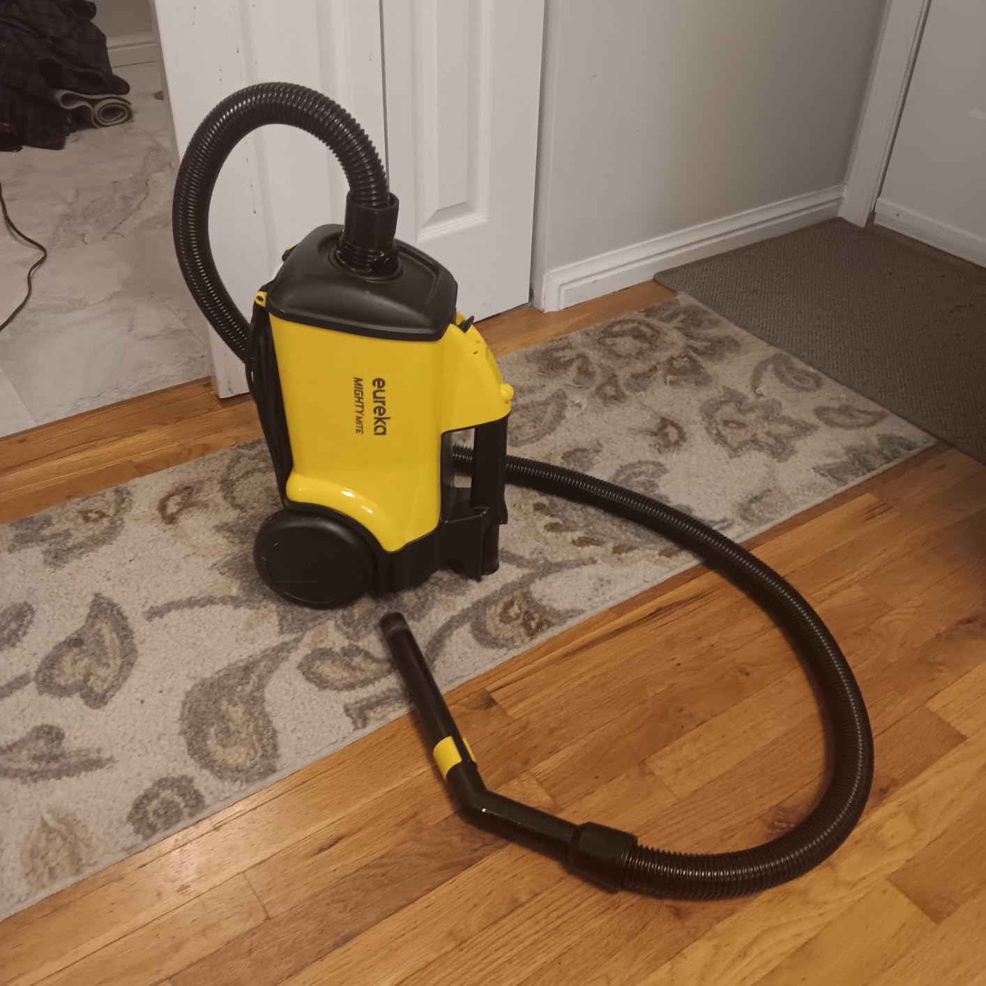 Eureka 3670M Canister Cleaner, Lightweight Powerful Vacuum for Carpets and Hard Floors, w/ 5bags,Yellow customer photo 1