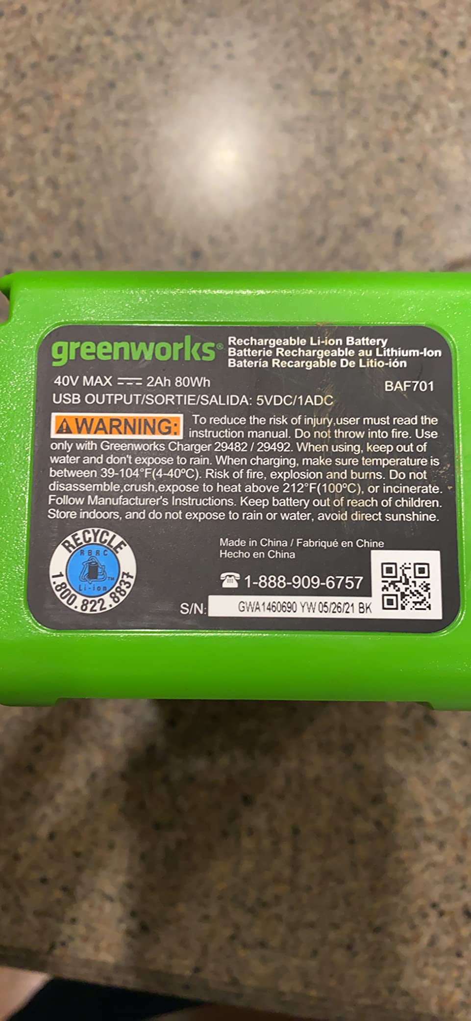 Greenworks 40V 24