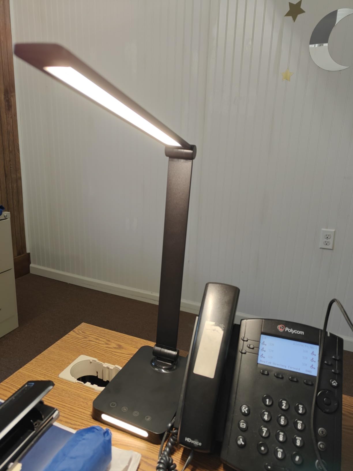 LED Desk Lamp with USB Ports, Touch Desk Lamps for Home Office with 5 Modes | 3 Brightness Desk Light with Small Night Light, Reading Lamp Table Lamp for Bedroom Bedside Study Black (with adapter) customer photo 1