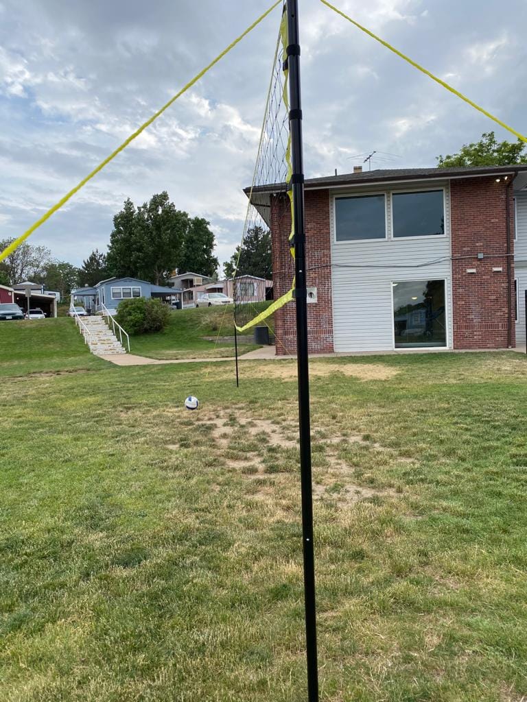 Outdoor Volleyball Net for Backyard, 32FT Anti-Sag Net with Steel Poles | 24-Ply Anti-Sag PE Net, 3 Official Adjustable Height, Easy Setup, Complete Set with Portable Carry Bag customer photo 2