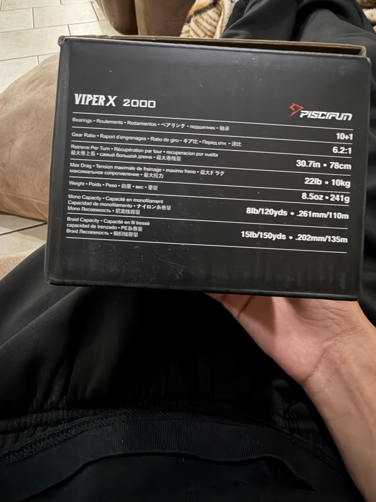 Piscifun Viper X Spinning Reel, 33lb Max Drag, 10+1 Shielded BB | Carbon fiber drag, 5.2:1/6.2:1 gear ratio, 500-5000 sizes for freshwater fishing customer photo 1