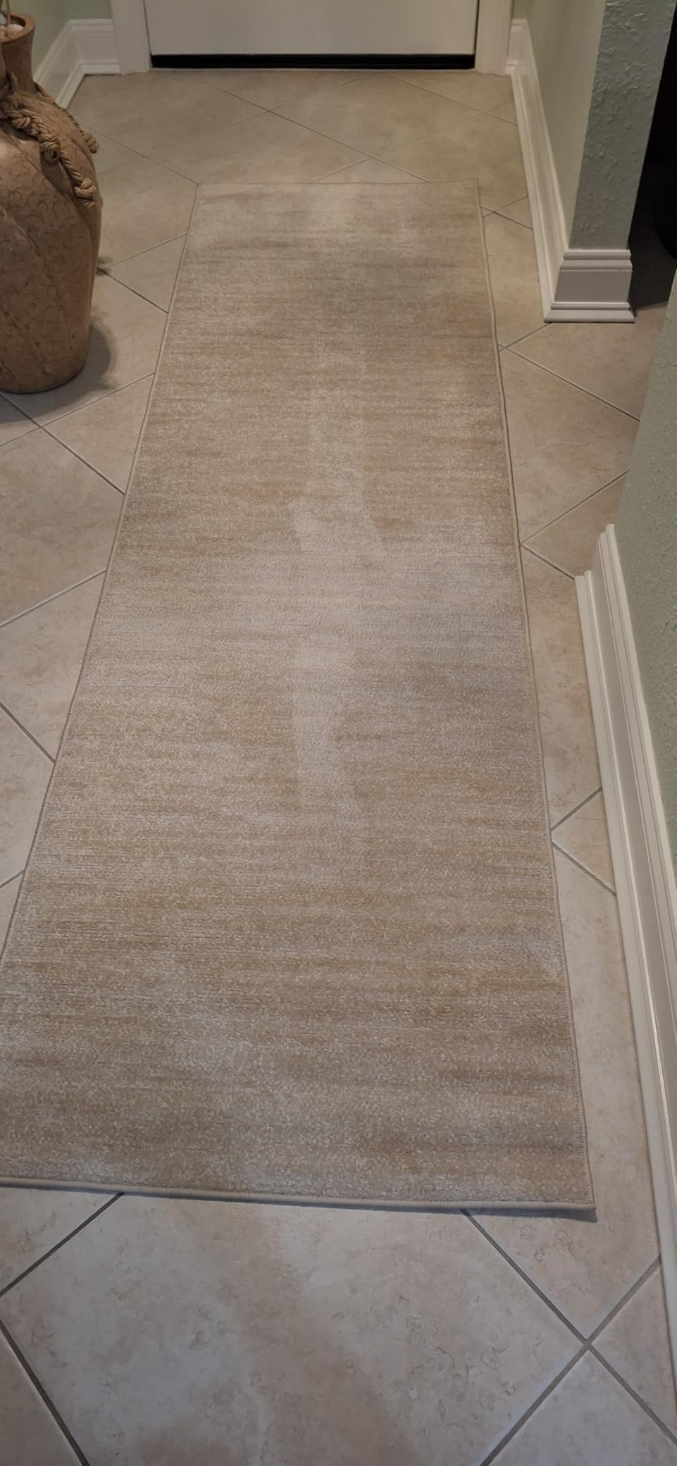 Nourison Home Essentials Indoor Outdoor Area Rug, Ivory Beige, 8' x 10' | 100% polypropylene; low pile, low-shedding, heavy-traffic ready; hose-clean, air-dry; patio, deck, living room, bedroom customer photo 1