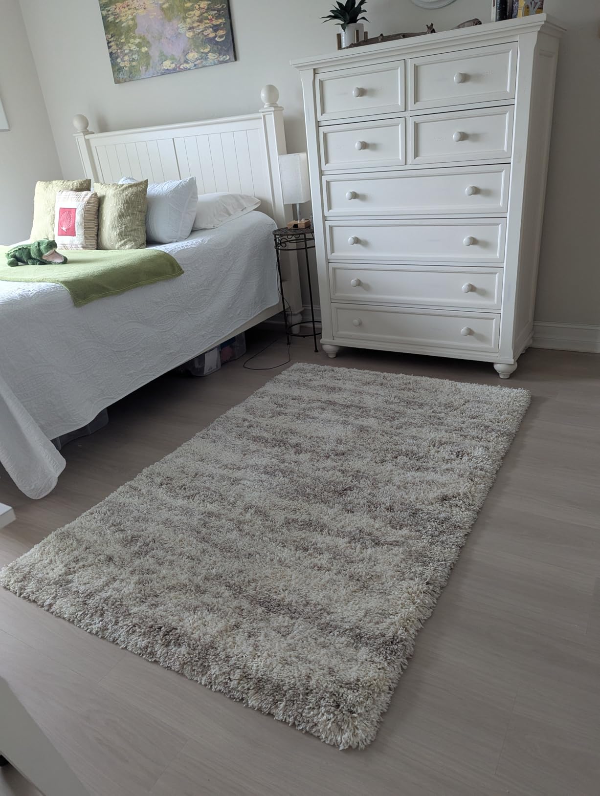 SAFAVIEH Hudson Shag Rug 8x10, Plush Modern Large Ivory & Beige SGH206B customer photo 2