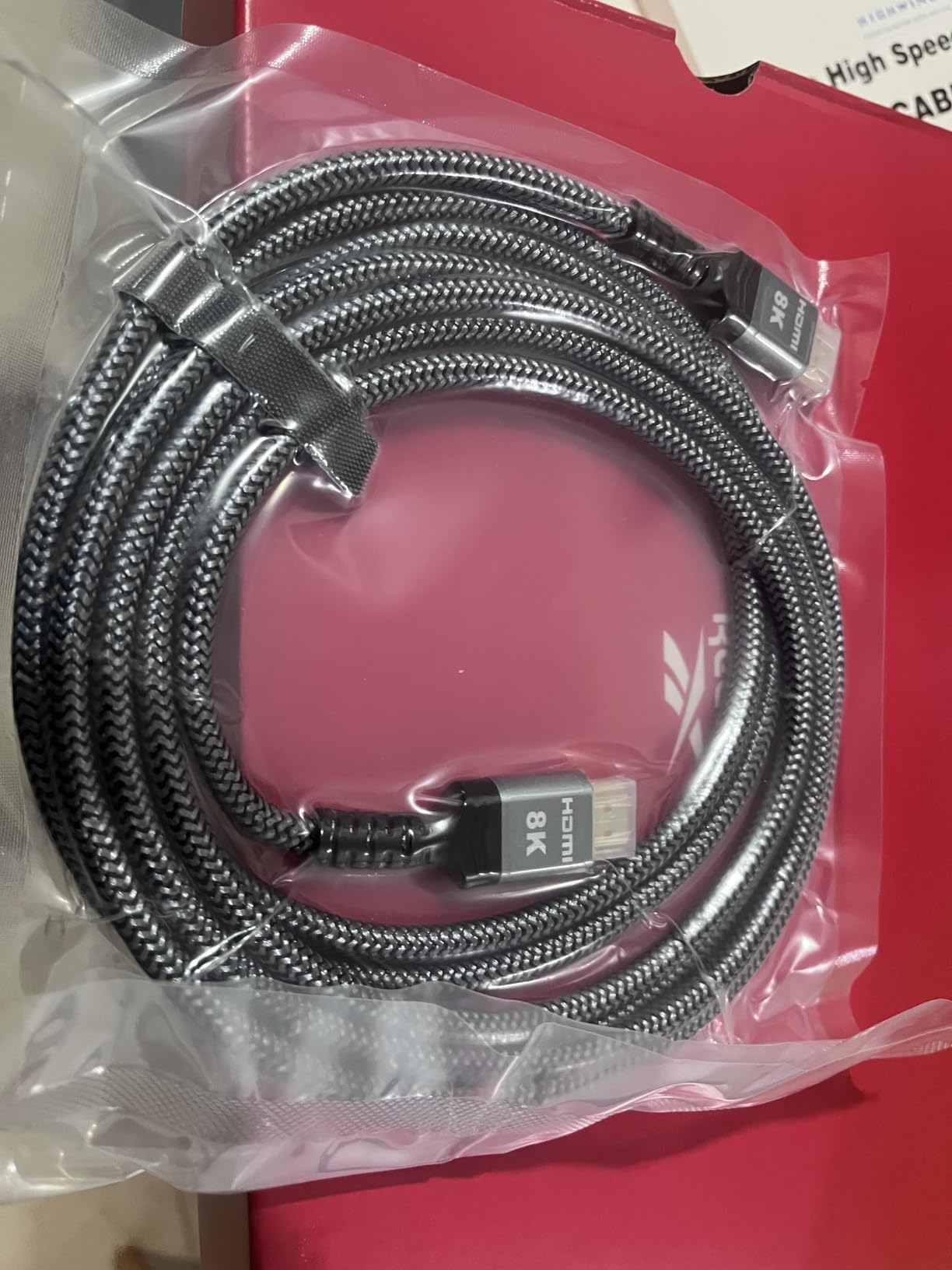 Highwings 8K 10K 4K HDMI Cable 48Gbps 6.6FT/2M, Certified Ultra High Speed HDMI 2.1 Cable Braided Cord - 4K@120Hz 8K@60Hz, DTS:X, HDCP 2.2 & 2.3, HDR 10 Compatible with DVD Player/PS5/HDTV/Blu-ray customer photo 1