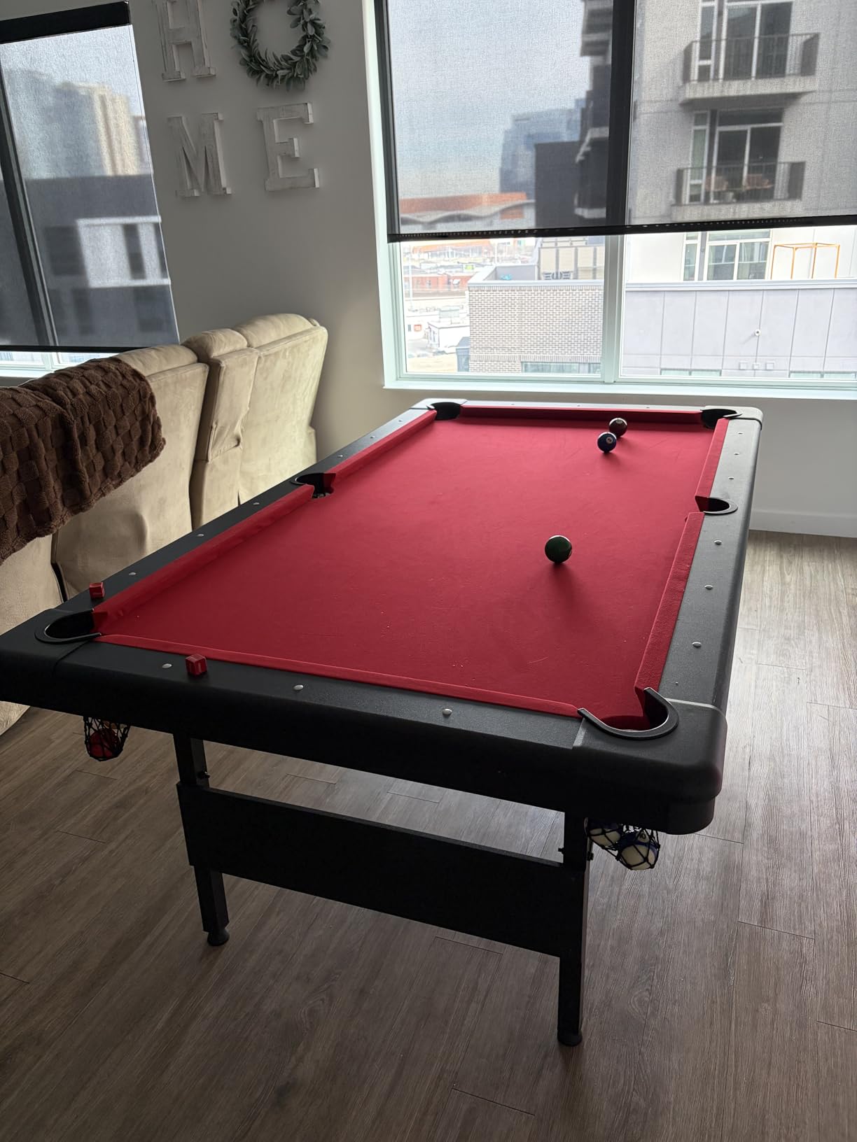 GoSports Billiards Game Table - Foldable Design, Includes Full Set of Pool Balls, 2 Cue Sticks, Chalk, and Felt Brush customer photo 1