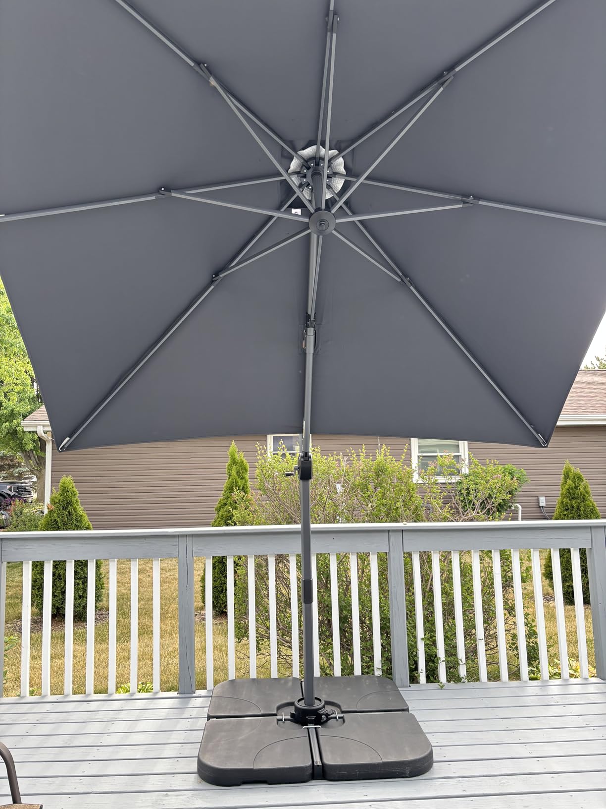PURPLE LEAF 9' X 11.5' Patio Umbrella Outdoor Cantilever Rectangle Umbrella customer photo 1