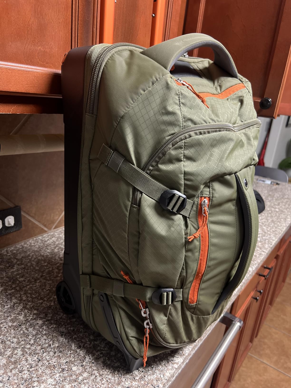 Eddie Bauer Expedition Rolling Duffel Bag with Wheels | Travel | Check-In | Luggage | Rugged | Durable - Dark Thyme, 30