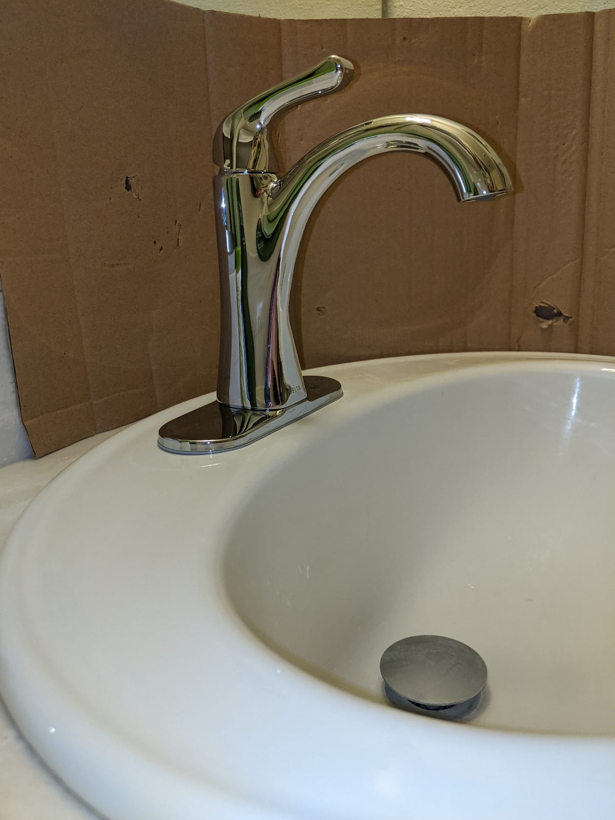 Delta Arvo Brushed Nickel Bathroom Faucet 1 Hole, Single Hole Bathroom Sink Faucet for Vanity, Push-Pop Drain Assembly, Spotshield Stainless 15840LF-SP customer photo 1