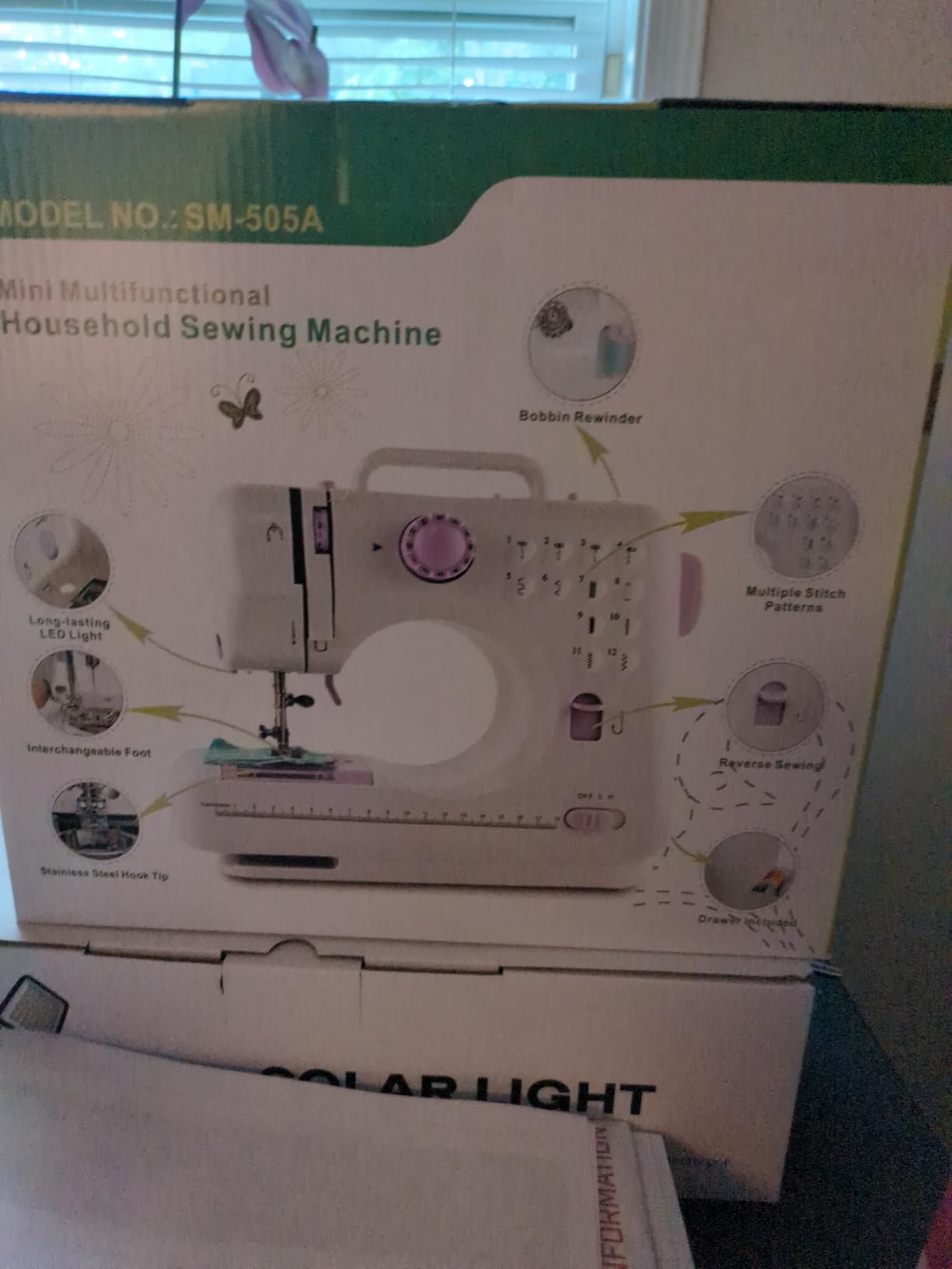 Rxmeili Portable 12-Stitch Sewing Machine, 42-Pc Sewing Kit for Beginners | Pink Mini Sewing Machine, 12 Stitches, 2 Speeds, Foot Pedal, Battery or Plug-In Power, Sewing Light and Storage Drawer customer photo 1
