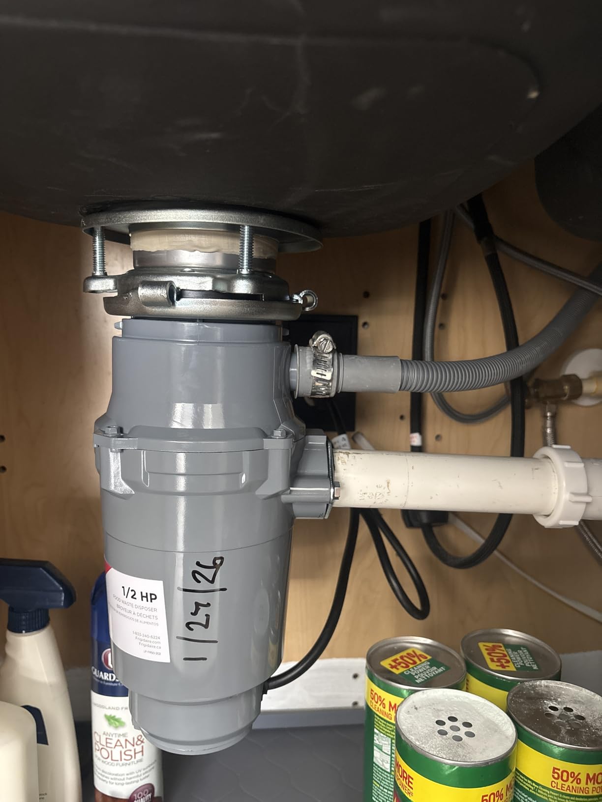 Frigidaire 1/2 HP Corded Garbage Disposal for Kitchen Sinks, FF05DISPC1 customer photo 1