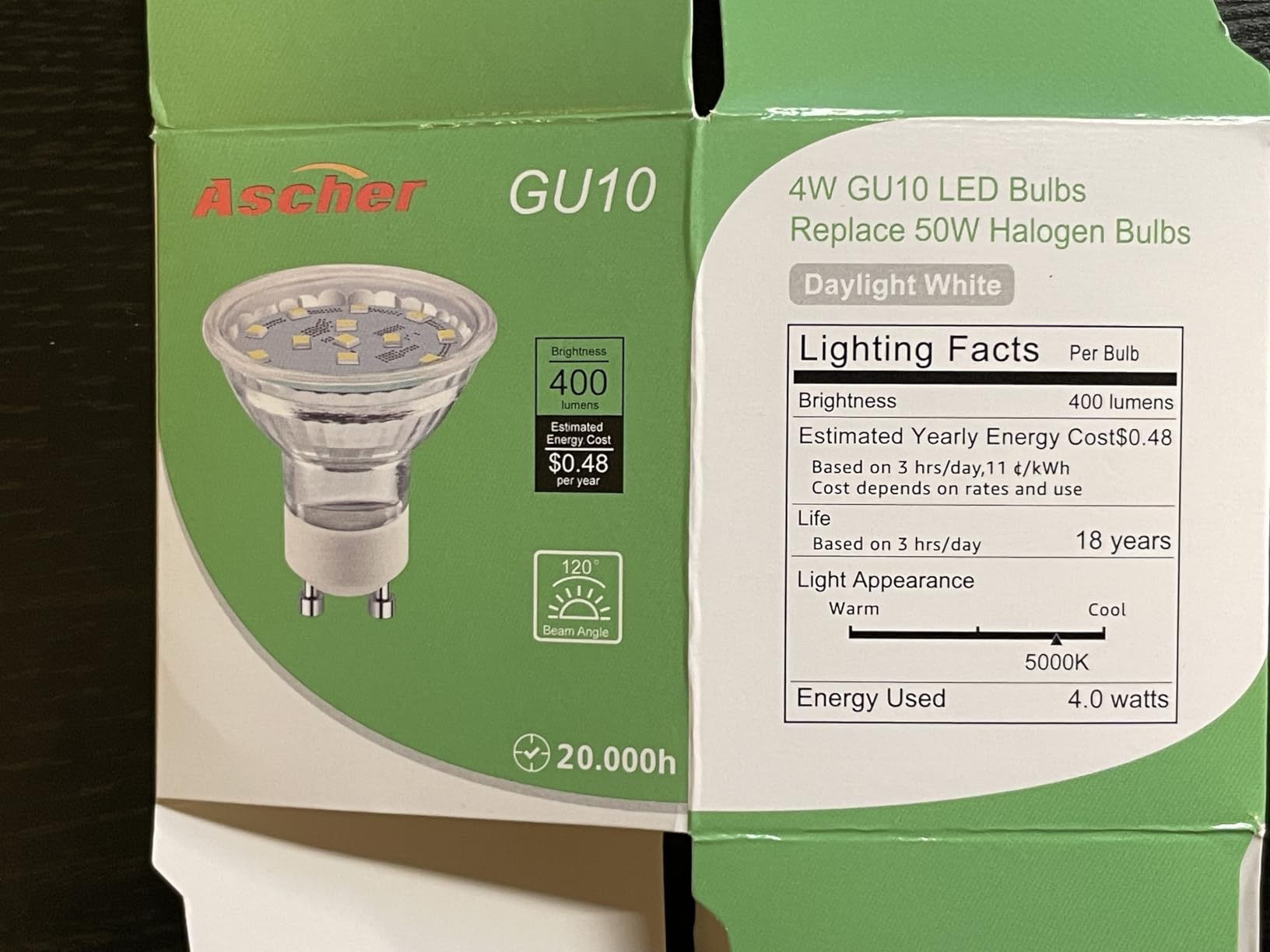 Ascher 4-Light LED Track Lighting Kit, Flexibly Rotatable Light Heads, 4 Way Ceiling Spotlight Matt Nickel Finish, Including 4 GU10 LED Bulbs (4W 400LM Daylight White 5000K) customer photo 1