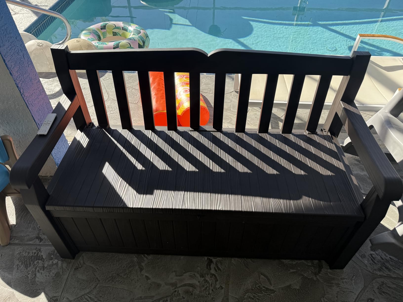 Keter Solana 70 Gal Outdoor Storage Bench for Patio and Pool Accessories | Brown, Resin, Seating, Weatherproof, Lockable, Durable, Easy Assembly, Organization, Patio Cushions Storage, Garden Tools customer photo 2