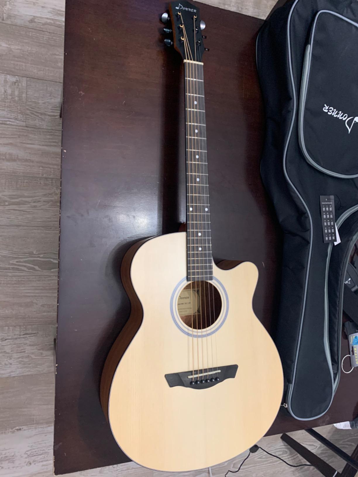 Donner Acoustic Guitar for Beginner Adult 40 Inch Cutaway Bundle Kit customer photo 1