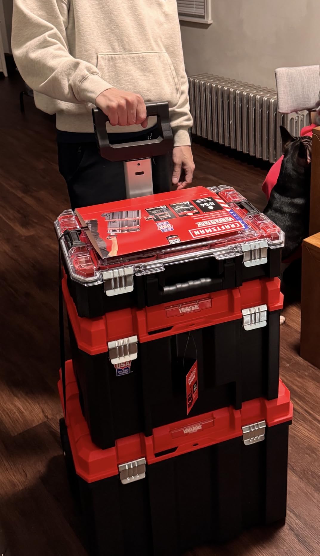 CRAFTSMAN VERSASTACK 17.126-in Metal Wheels Lockable Tool Box customer photo 2