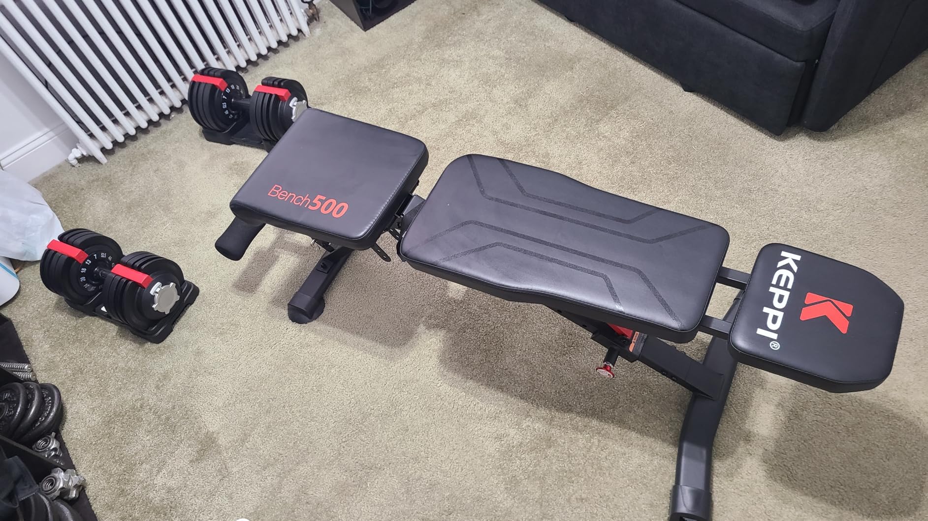 Keppi 900LB Weight Bench, Adjustable Foldable Workout Bench Press for Full Body Strength Training, Incline Decline Bench with Fast Folding - New Version customer photo 1
