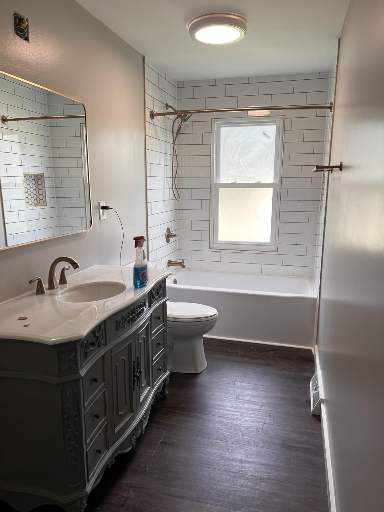 Delta Arvo 14 Series Brushed Nickel Bathtub Shower Faucet Set with In2ition 2-in-1 Dual Shower Head with Handheld Spray Combo, Valve Trim Kit, Spotshield Stainless 144840-SP-I (Valve Included) customer photo 1