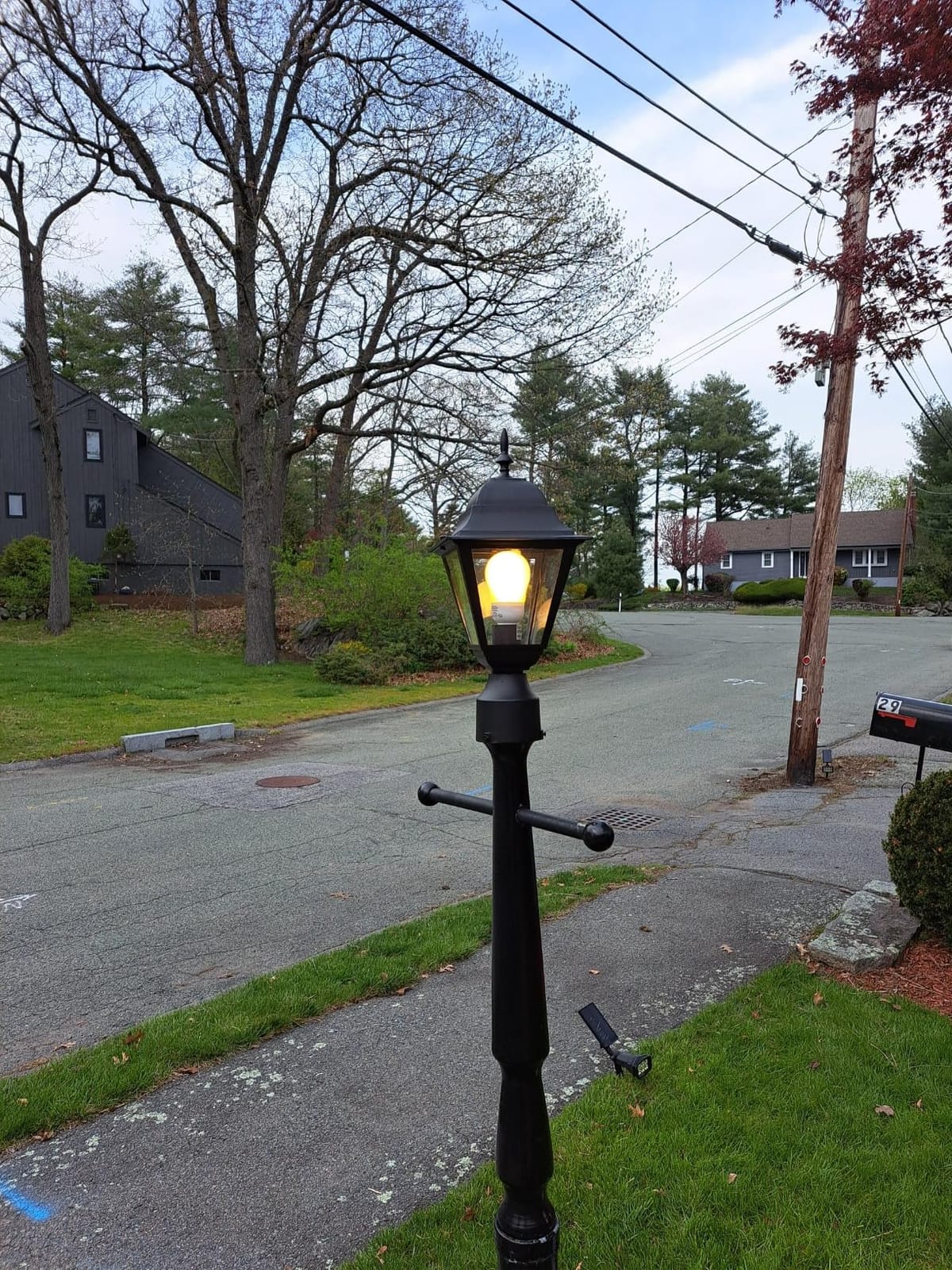 Windben Outdoor Post Light, Waterproof, 16.5in, Matte Black | Cast Aluminum Anti-Rust, Tempered Glass Panels, Comes with Pier Mount Base, For Garden, Yard, Driveway customer photo 1