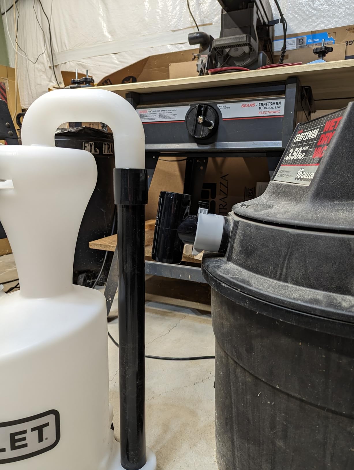 Mullet Cyclone Dust Collector, High-Speed Separator for Shop Vac | Reduce Clogged Filters, Cut-to-Fit PVC Fits Any Shop Vac, Separates Fine Dust & Heavy Debris customer photo 2