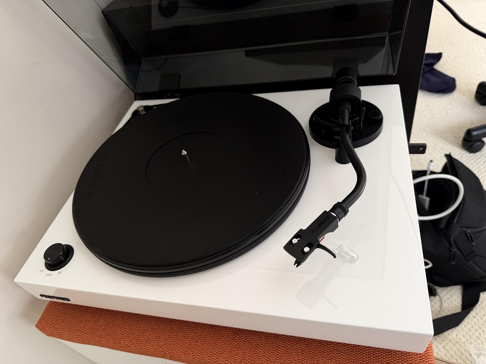 Fluance RT82 Reference High Fidelity Vinyl Turntable Record Player with Ortofon OM10 Cartridge, Speed Control Motor, High Mass MDF Wood Plinth - Piano White customer photo 1