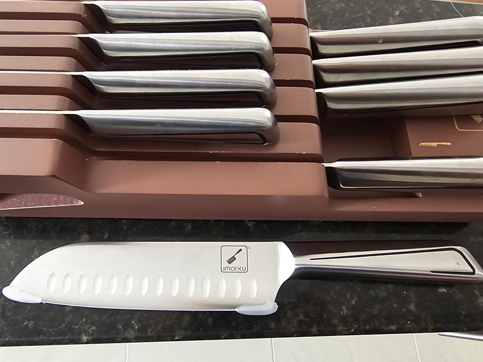 imarku Knife Set, 14 Piece Premium Japanese High-Carbon Stainless Steel Knife Block Set, Ultra-Sharp Kitchen Knife Set with Sharpener, Ideal Home Cooking Gift for Men customer photo 2