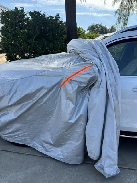 EzyShade Car Cover Waterproof All Weather. Size A4 | Multi-Layer Outdoor Car Covers for Automobiles. Rain Sun Snow UV Dust Protection. Sedan, Hatch, SUV, Truck customer photo 1