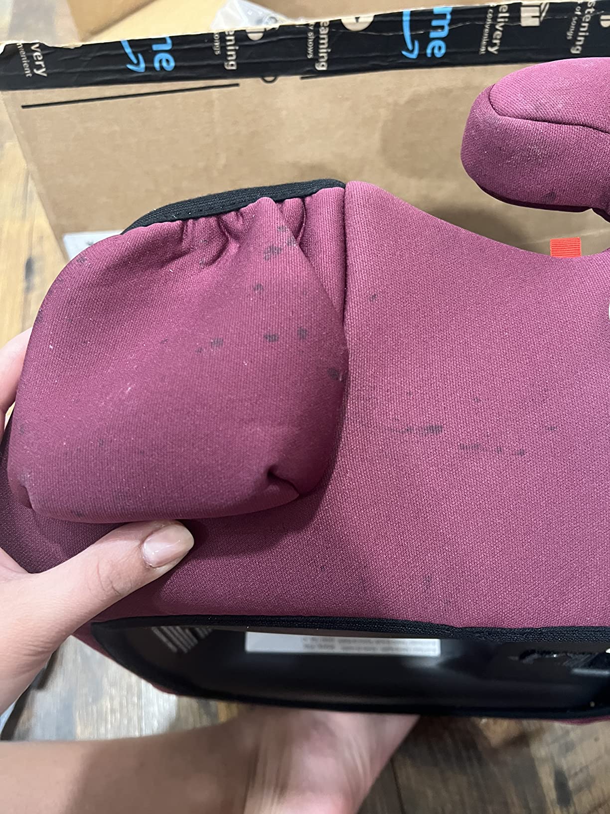 Diono Solana, No Latch, Single Backless Booster Car Seat, Lightweight, Machine Washable Covers, Cup Holders, Black customer photo 2