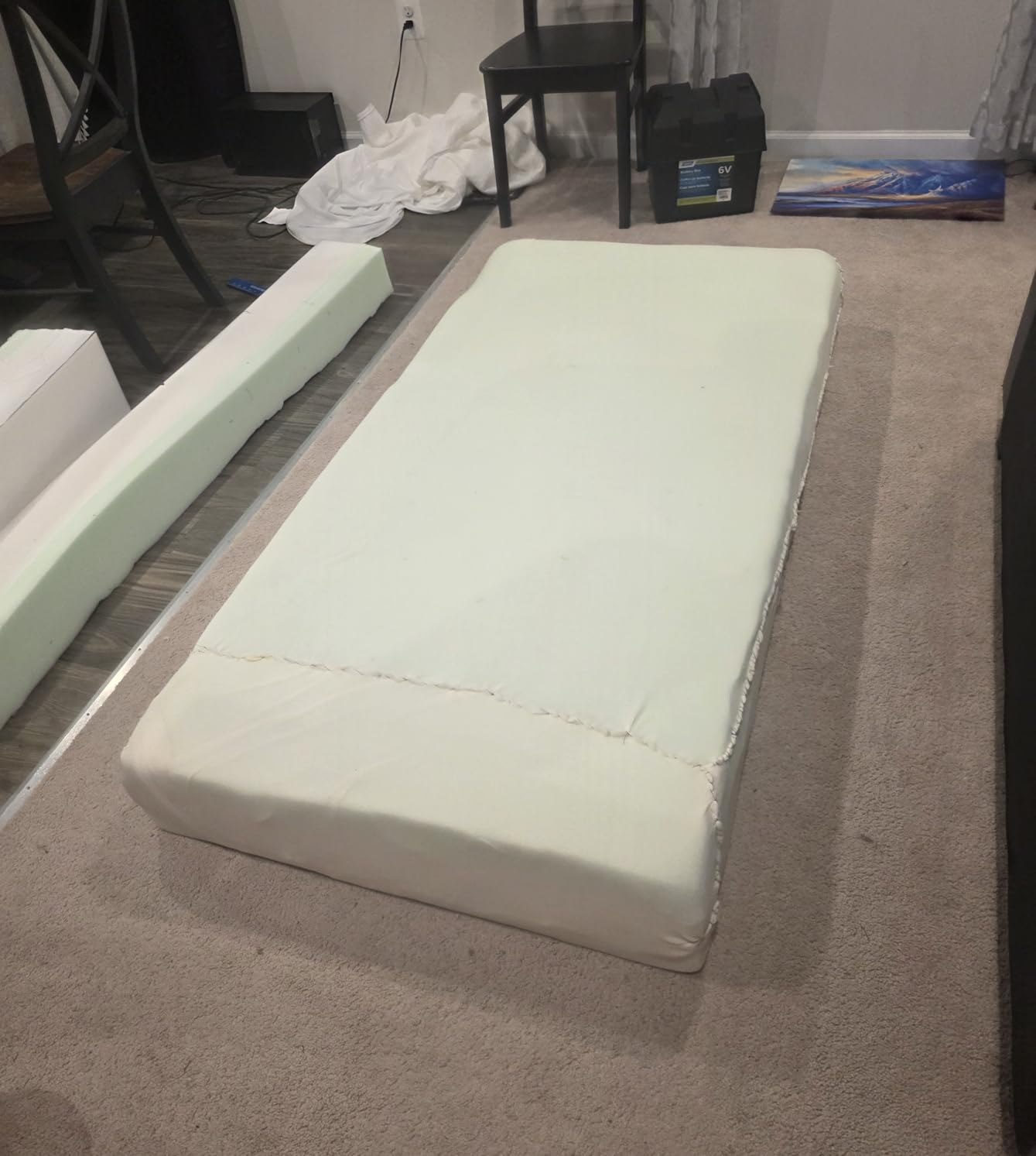 FDW 8 Inch Queen Mattress, Medium Firm, Gel Memory Foam, Dual Construction, Pressure Relief, Cooling Foam, Removable Washable Cover, Bed in a Box customer photo 2