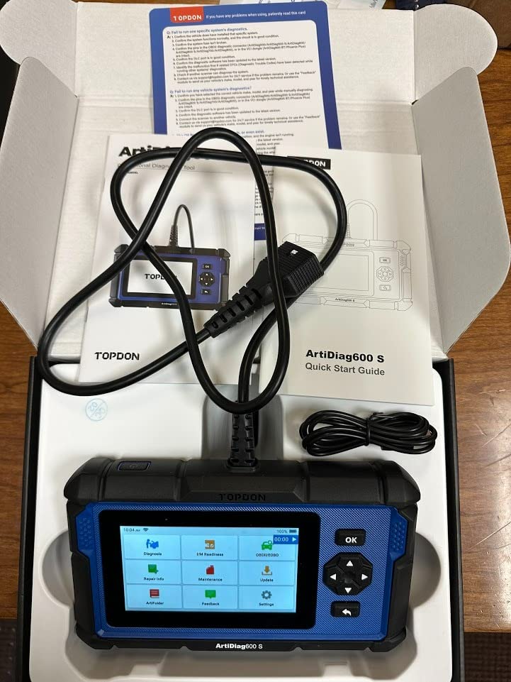 TOPDON AD600S OBD2 Scanner, Engine ABS Transmission Diagnostic Scan Tool | Lifetime Free Upgrade, 9 Reset Services, CAN-FD, Oil/Brake/BMS/SAS/DPF/TPMS/ETS Reset, ABS Bleeding, Injector Coding customer photo 2