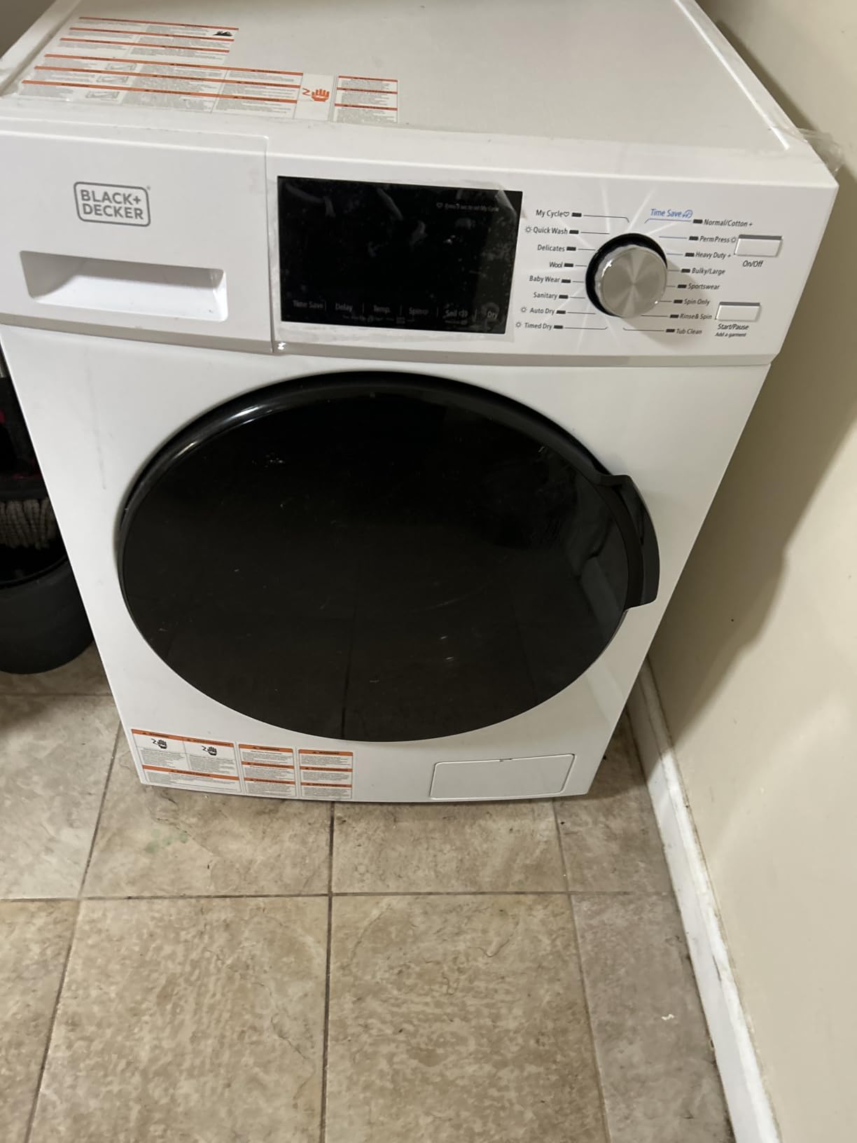 BLACK+DECKER Washer and Dryer Combo, 2.7 Cu. Ft. Capacity, BCW27MW, White | 2.7 Cu. Ft. All In One Washer and Dryer with LED Display & 16 Cycles, Washes up to 25.6 lbs., Dries up to 13.2 lbs. customer photo 2