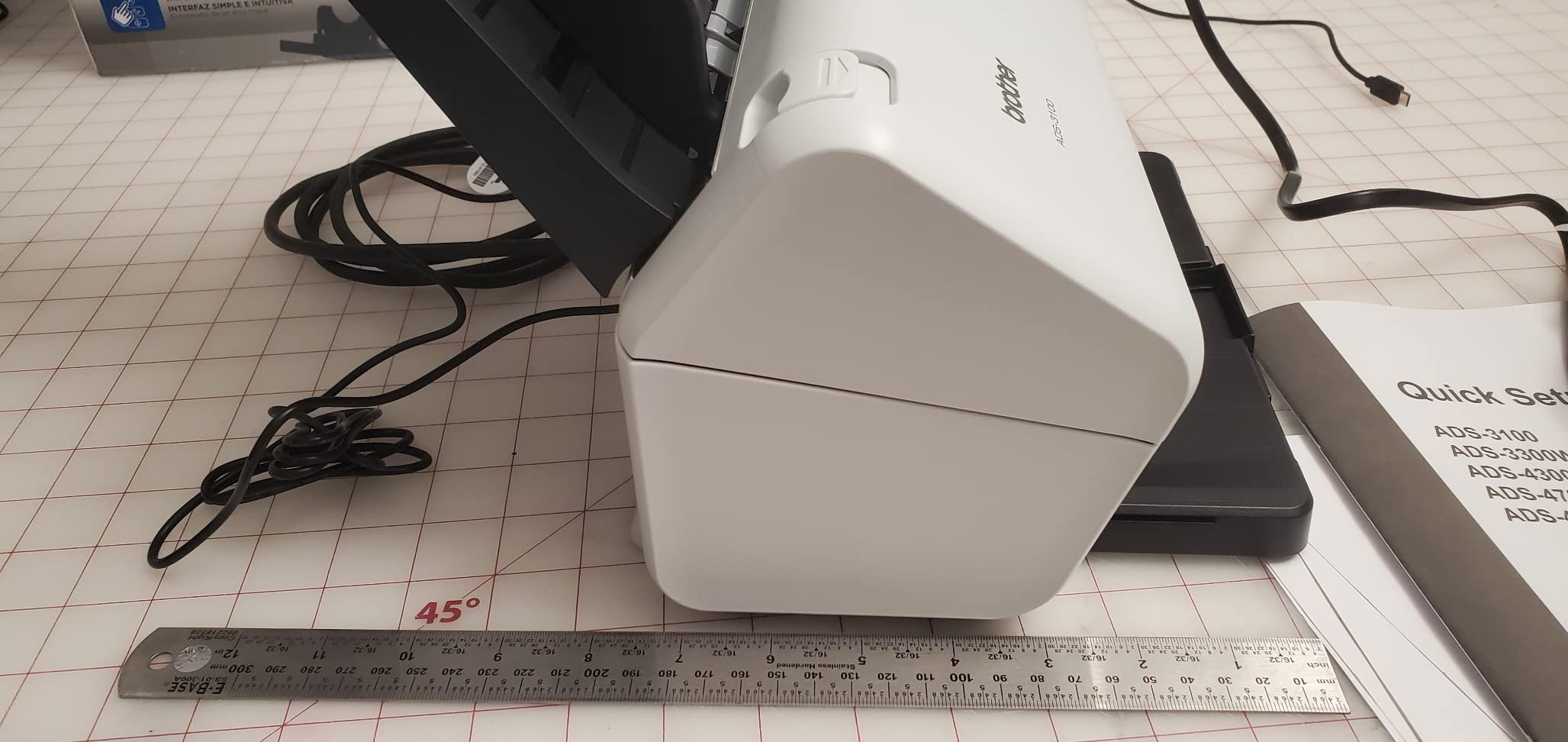 Brother ADS-3100 High-Speed Desktop Scanner | Compact with Scan Speeds of Up to 40ppm, White customer photo 1