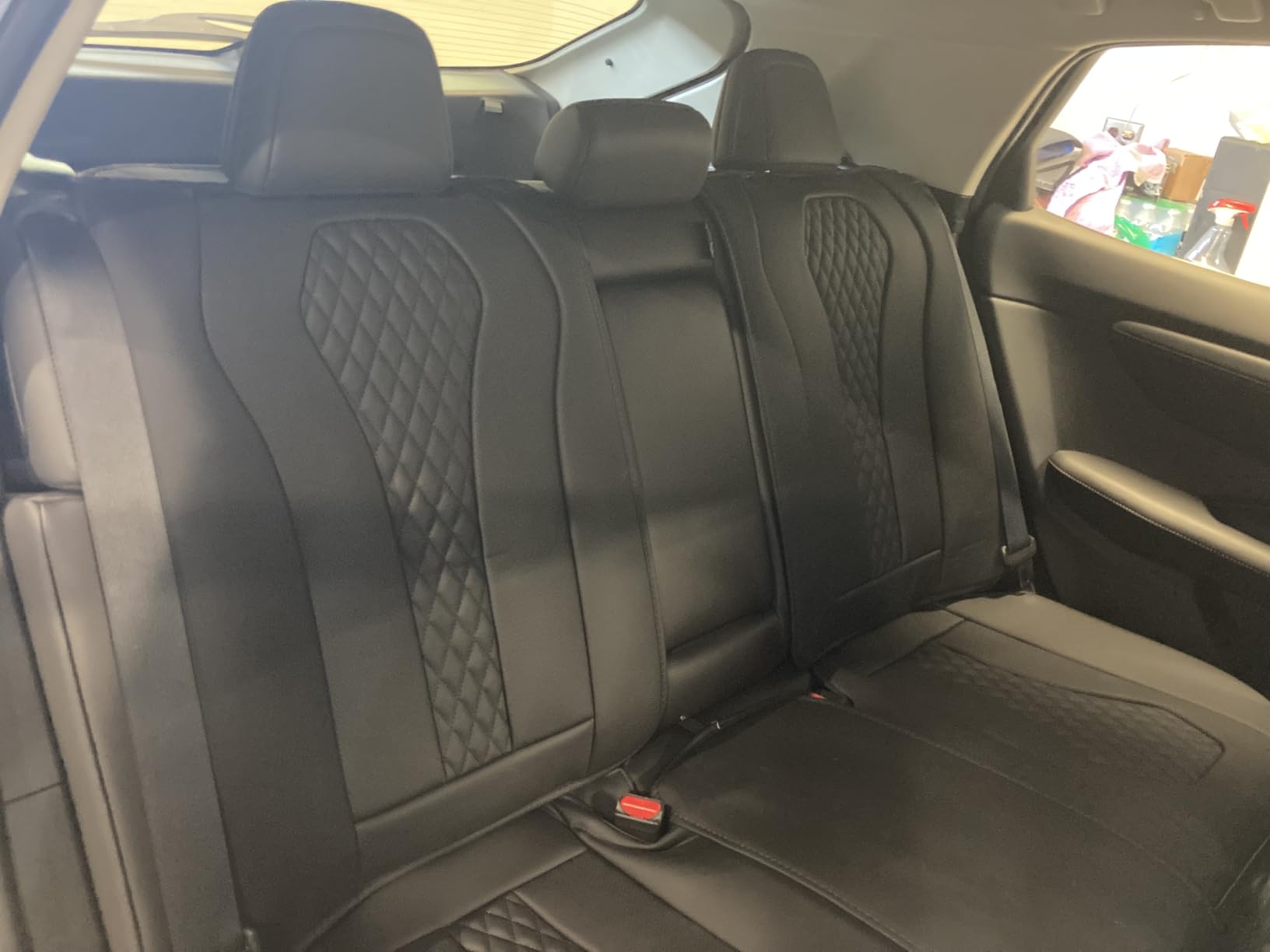 Coverado Seat Covers, Car Seat Covers Full Set, Black Car Seat Cover, Car Seat Covers Front Seats Back Seat Cover, Waterproof Car Seat Cushion, Leather Seat Covers Seat Protector Fit for Most Cars customer photo 1
