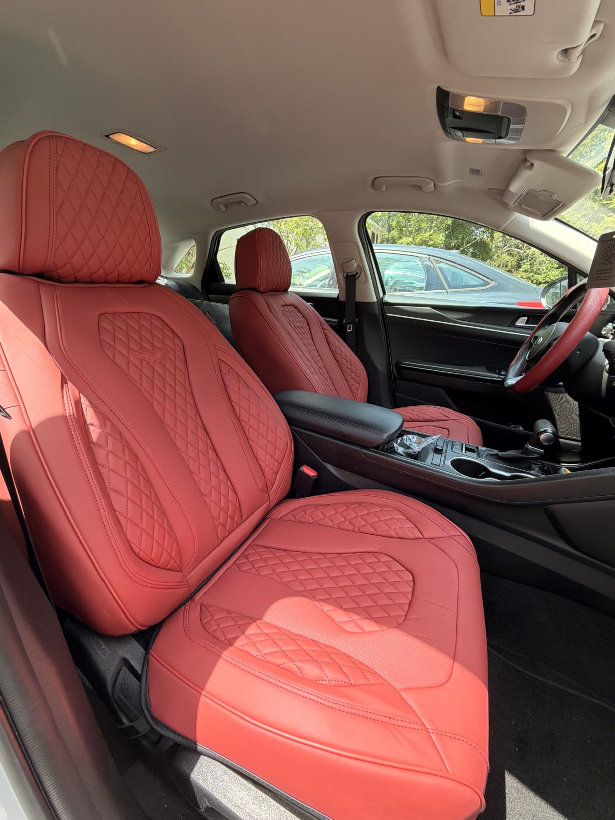 Coverado Seat Covers, Car Seat Covers Full Set, Black Car Seat Cover, Car Seat Covers Front Seats Back Seat Cover, Waterproof Car Seat Cushion, Leather Seat Covers Seat Protector Fit for Most Cars customer photo 2
